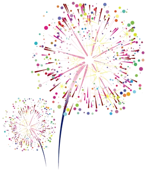 Colorful Fireworks Illustration Diwali Celebration PNG Image