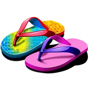 Colorful Flip Flop Design Png 4 PNG Image