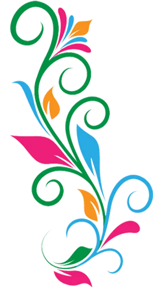 Colorful Floral Vector Artwork PNG Image