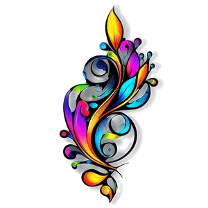 Colorful Flourish Art Png 06212024 PNG Image