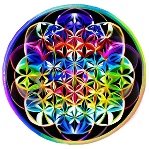 Colorful Flower Of Life Artwork Png 06252024 PNG Image