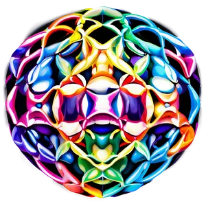 Colorful Flower Of Life Artwork Png Aui61 PNG Image