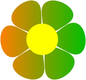 Colorful Flower Power Graphic PNG Image