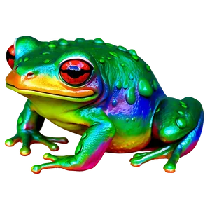 Colorful Frog Art Png Sqx PNG Image