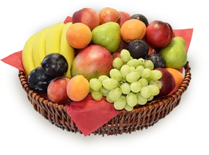 Colorful Fruit Basket Assortment PNG Image