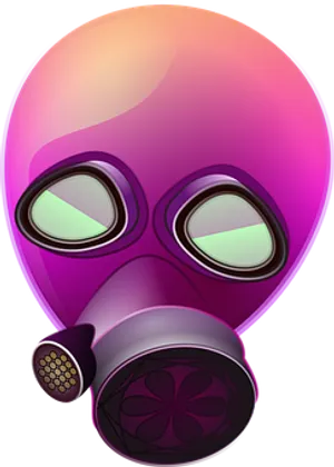 Colorful Gas Mask Illustration PNG Image