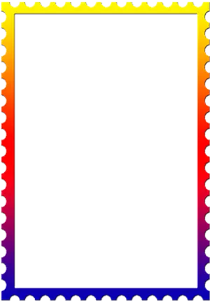 Colorful Gear Border Frame PNG Image