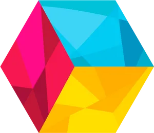 Colorful Geometric Cubes Illustration PNG Image