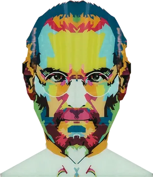 Colorful Geometric Portrait PNG Image