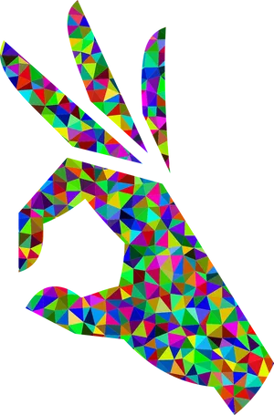 Colorful Geometric Rabbit Art PNG Image