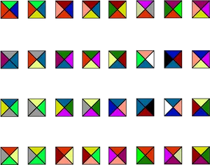 Colorful Geometric Tiles Pattern PNG Image