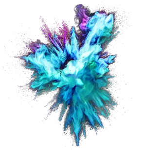 Colorful Glitter Explosionon Black Background PNG Image