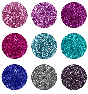 Colorful Glitter Samples Collection PNG Image