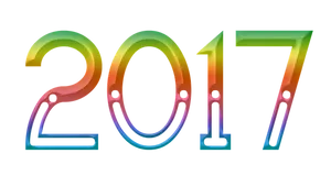 Colorful Gradient New Year2017 PNG Image