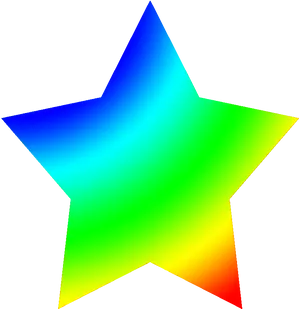 Colorful Gradient Star Clipart PNG Image