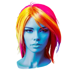 Colorful Hair Clipart Png Pvr PNG Image