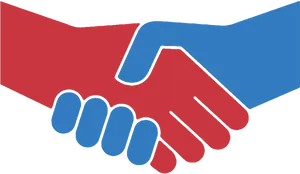 Colorful Handshake Agreement PNG Image