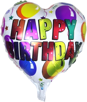 Colorful Happy Birthday Balloon PNG Image