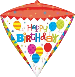 Colorful Happy Birthday Balloon PNG Image