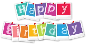 Colorful Happy Birthday Banner Image PNG Image