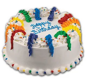 Colorful Happy Birthday Cake PNG