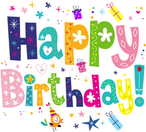 Colorful_ Happy_ Birthday_ Typography_ Background.png PNG Image