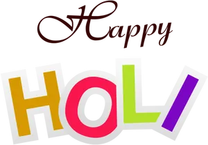 Colorful_ Happy_ Holi_ Greeting PNG Image