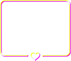 Colorful Heart Border Frame PNG Image