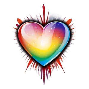 Colorful Heart Design Png Ply84 PNG Image