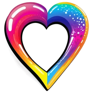 Colorful Heart Doodle Png Abc22 PNG Image