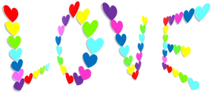 Colorful Heart Love2023 PNG Image