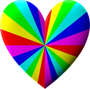 Colorful Heart Valentines Day PNG Image