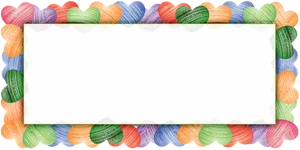 Colorful Hearts Border Template PNG