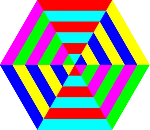 Colorful Hexagon Pattern PNG Image