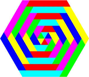 Colorful Hexagon Pattern PNG Image