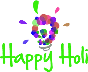 Colorful Holi Celebration Artwork PNG Image