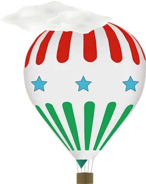 Colorful Hot Air Balloon Adventure PNG Image