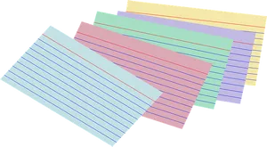 Colorful Index Cards Fanned Out PNG