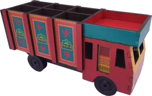 Colorful Indian Truck Model PNG Image