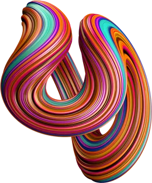 Colorful Infinity Loop Abstract PNG Image