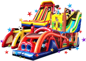 Colorful Inflatable Playground Equipment PNG Image