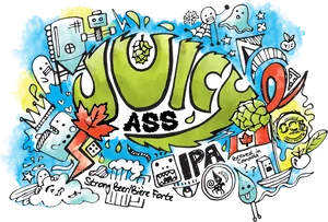 Colorful Juicy Graffiti Artwork PNG Image