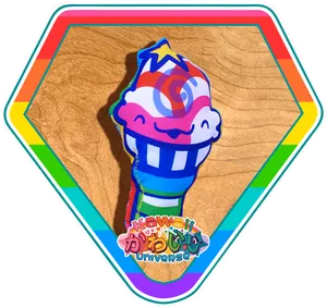 Colorful Kawaii Ice Cream Cone Artwork PNG Image