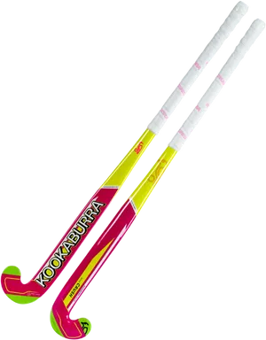 Colorful Kookaburra Hockey Sticks PNG Image