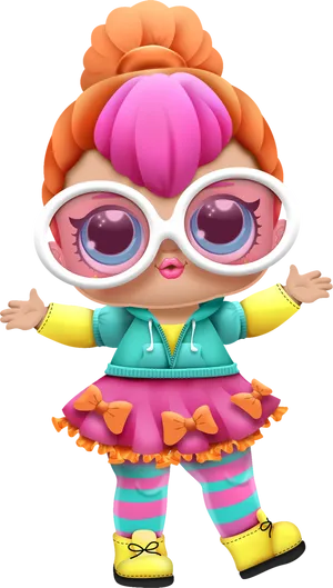 Colorful L O L Surprise Doll PNG Image