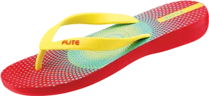 Colorful Ladies Flip Flop Sandal PNG Image