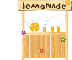 Colorful Lemonade Stand Illustration PNG Image