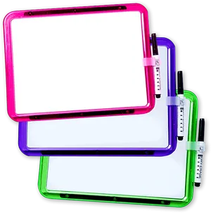 Colorful Magnetic Dry Erase Boardswith Markers PNG Image