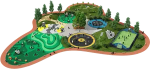 Colorful Modern Playground Design PNG Image