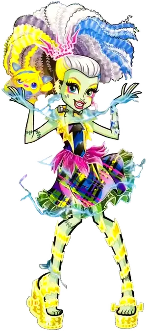 Colorful Monster High Character PNG Image